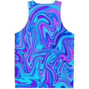 SEEMALE European US Fashion Hotfix Knitted Polyester <b>Mesh</b> Sporty Eco-friendly Customizable Crew Neck Men's Tank <b>Tops</b> - Product Image 2