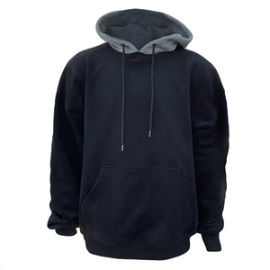 เสื้อสเวตเตอร์ผ้าฝ้าย100% แบบสวมหัวมีฮู้ดสำหรับผู้ชายเสื้อฟลีซแบบลำลองแนวสตรีทโลโก้ออกแบบได้ตามต้องการ - Product Image 2