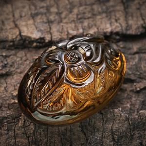 Quartz fumé sculpté moghol fait à la main pierre précieuse belle coupe ovale bijoux de qualité supérieure lumière naturelle taille personnalisée en vrac pierres précieuses en vrac - Product Image 3