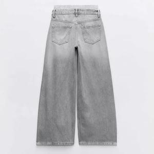 Pantalones Vaqueros Negros de Algodón 100%, Estilo Urbano, Bordado Personalizado, Estilo Urbano, Pantalones Vaqueros Casuales de Pierna Recta Ajustados y Elásticos para Hombre - Product Image 3