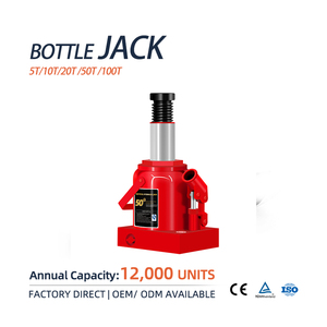 <span class=keywords><strong>Cric</strong></span> <span class=keywords><strong>hydraulique</strong></span> métallique 4-12 tonnes, <span class=keywords><strong>double</strong></span> vérin à deux étages avec joint pour réparation de véhicules, certifié CE ISO - Product Image 1