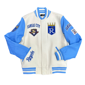 เสื้อแจ็กเก็ตผ้าขนรอยัลพร้อมแขนหนังงานปักตามสั่งพิมพ์ลายสำหรับนักเรียนฐานโรงเรียน - Product Image 4