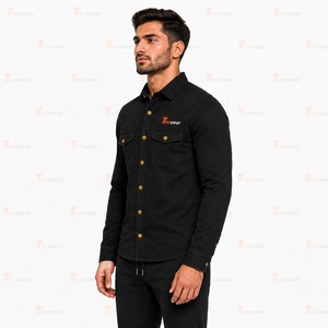 Camisas de Mezclilla Personalizadas para Hombre al por Mayor, Camisas de Jean de Algodón Premium con Botones, Manga Larga Casual, Ropa de Trabajo, Moda, Marca Privada - Product Image 2