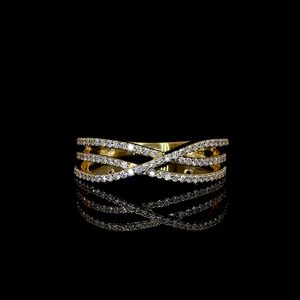 <b>14K</b> <b>Gold</b> <b>Ring</b> with 0.10Ct IGI Certified Each Lab Diamond - Product Image 1