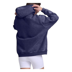 Sweat à capuche personnalisé 100% coton lavé à l'acide surdimensionné vierge éponge poids lourd vintage sweats pulls à capuche pour hommes boxy stone - Product Image 5