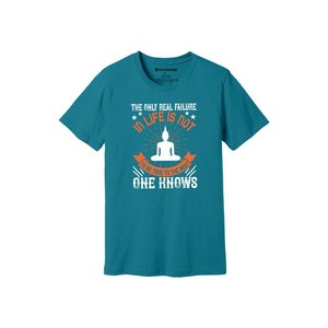 Camiseta informal de algodón 100% con impresión de temas de Buda en 3D, 12 opciones de color, 160-180, colocación de diseño personalizable GSM pesado - Product Image 1