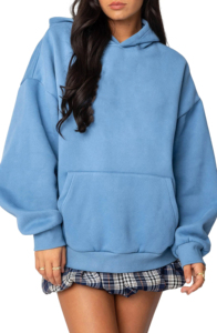 Pull à capuche et sweat-shirt personnalisés avec logo imprimé en 3D 100% coton 400 GSM Sweats à capuche pour femmes de couleur unie à épaules tombantes en polaire - Product Image 6