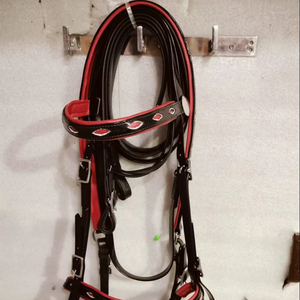 Bride Indorace en cuir de qualité supérieure Bride équestre durable et confortable pour l'entraînement et la compétition d'équitation des chevaux - Product Image 1