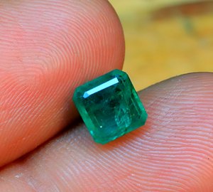 Piedra de corte de Esmeralda natural, gemas de corte facetadas bien pulidas, Forma cuadrada, piedra de Esmeralda natural de Zambia, lo mejor para joyería - Product Image 3