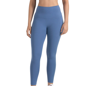 Pantalon de sport en nylon spandex taille haute pour femme, vêtements de sport extensibles à motif solide - Product Image 3