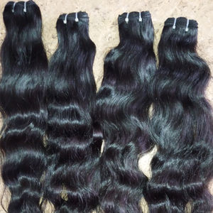 Unprocessed Body Wave Remy Grade Human Hair Extensions Raw Indian Hair <b>Weaving</b> <b>Machine</b> Double Weft Bundles - Product Image 2