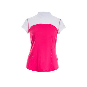 Vente en gros de t-shirts de cavalier personnalisés pour femmes vêtements équestres en coton respirant fourniture d'usine OEM - Product Image 4