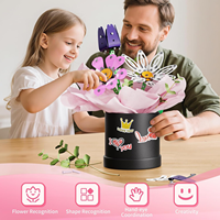 Kit de construction de bouquet de fleurs en métal, ensemble de construction de jardin de fleurs, jouets de construction pour projets STEM pour enfants, modèle métallique STEM à assembler, construire des fleurs
