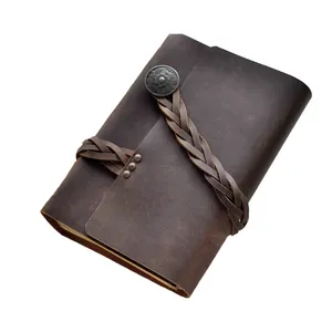 Cuaderno de cuero, diario de regalo, diario de cuero puro, diario 2023, cubierta de cuero, cuaderno de viajeros con logotipo