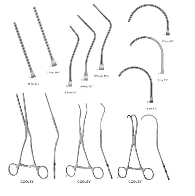 Cooley Vascular Clamps With Toothing Cooley ISO & CE Certified