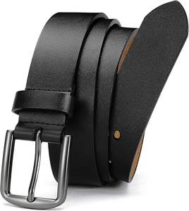 Cinturón de Cuero Genuino Personalizado de Marca, Cinturones Automáticos para Hombre, Piel de Vaca, Se Puede Imprimir Logotipo, Cinturón de Trinquete de Fábrica - Product Image 1