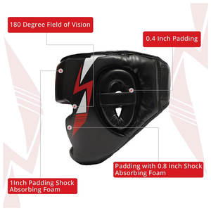 Por encargo ligero PC cuero cabeza guardia transpirable al aire libre boxeo deporte lucha desgaste último diseño venta - Product Image 3