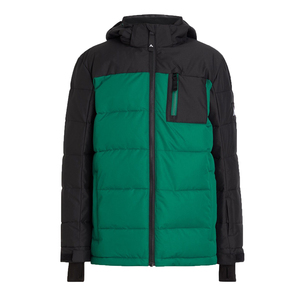 Chaqueta acolchada transpirable e impermeable con soporte de lona para hombre con logotipo personalizado, capucha acolchada larga, prendas de vestir con cremallera completa para invierno para jóvenes y adultos - Product Image 1