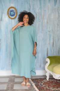 Nueva llegada vestidos de las mujeres elegantes de manga larga de gran tamaño de lino Kaftan vestido Maxi precio al por mayor a granel OEM ODM - Product Image 4