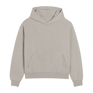 Manufacturer's Bulk Heavyweight Fleece Hoodie for Men Thick Cotton Oversize Pullover Custom Plain Dyed Sweatshirt for Autumn - Product Image 6