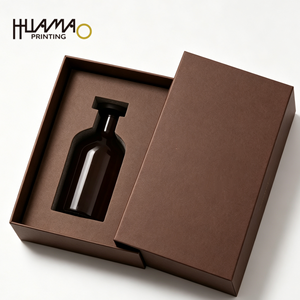 Boîte cadeau rigide de luxe pour cosmétiques Huamao Printing, emballage personnalisé pour sérum et crème de soin, avec insert. - Product Image 4