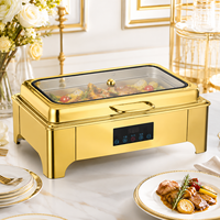 Chauffe-Plat Électrique Professionnel en Acier Inoxydable 9L avec Contrôle Intelligent de la Température pour Buffets, Restaurants et Hôtels