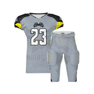 ชุดกีฬาฟุตบอลสไตล์อเมริกันยูนิเซ็กซ์ชุดเสื้อกีฬาแขนสั้นพิมพ์ลายเสื้อเจอร์ซี่ไซส์ใหญ่พิเศษระบายอากาศ - Product Image 1