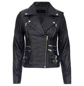 Women'<b>s</b> Genuine Leather Moto <b>Jacket</b> Full Sleeve Zipper Closure Stand Collar Custom <b>Jacket</b> - Product Image 6