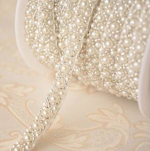 Cuentas de Color Marfil para Joyería, Cuentas Decorativas, Cinta de Macramé para Tirantes de Vestidos de Fiesta - Product Image 1