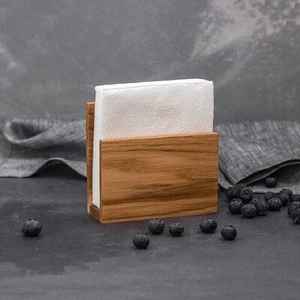Porte-serviettes en bois classique écologique personnalisé pour la maison, les hôtels/cafés, anneaux à serviettes carrés en bois, différentes tailles, sur mesure - Product Image 4