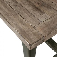 Table à manger extensible moderne en bois de manguier massif avec pieds en fer, couleur personnalisable, pliable, pour salon, entrepôt, entrée, élégante
