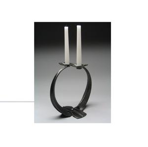 Bougeoir couleur dorée et noire pour la décoration intérieure bougeoir en fer plaqué or - Product Image 2