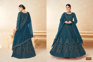 Boutique Style Anarkali Robe Salwar Kameez Femmes Filet Lourd Santoon Broderie Travail Designer Indien & Pakistanais Vêtements Direct - Product Image 4