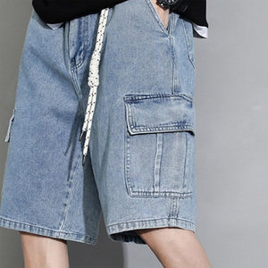 Shorts en jean décontractés style board 2026 avec braguette zippée, en coton durable, pour streetwear estival, mode masculine décontractée OEM/ODM - Product Image 6