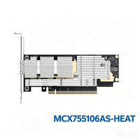 Adaptador de Red para Servidor Connect X-7 MCX755106AS-HEAT 400GbE PCIe Gen5 QSFP112 RDMA GPUDirect AI HPC Nuevo