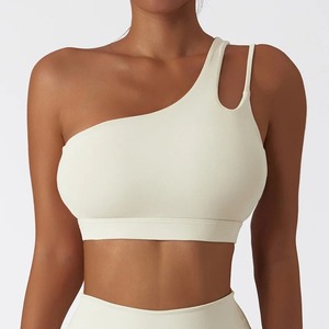 Cloud HIDE เซ็กซี่หนึ่งไหล่สปอร์ตบราสำหรับผู้หญิงเสื้อออกกำลังกายเสื้อครอปโยคะออกกำลังกาย - Product Image 4