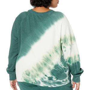 OEM diseño personalizado cuello redondo pulóver sudaderas de alta calidad de tela de algodón O-cuello sudadera de mujer de talla grande sudadera - Product Image 6