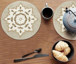 Latest Design Solid Color <b>Beaded</b> Table <b>Placemat</b> White Silver & Unigold Wedding Birthday Parties Banquets Decoration Mat & Pads - Product Image 6