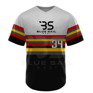 Vente en gros personnalisé Maillot de baseball respirant toutes couleurs Nouveau design Maillot de baseball et de softball de haute qualité pour hommes - Product Image 5