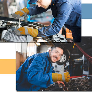 High Quality Durable Leather Working Gloves New Arrival Eco-Friendly Waterproof Fireproof Anti-Slip Safety Cuff - Product Image 4
