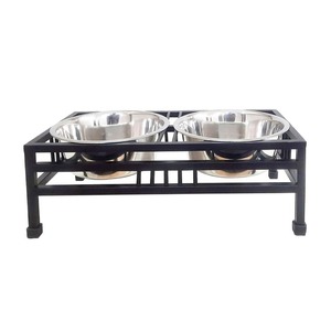 Top Petware Bols et mangeoires pour animaux de compagnie en acier inoxydable surélevés 2 en 1 Bols pour chiens à alimentation lente surélevée sans déversement Bol d'eau flottant - Product Image 1