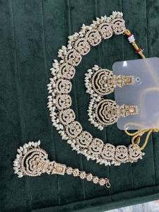 Conjunto de collar de Gargantilla Kundan pesado chapado en oro indio con parte trasera Meenakari para niñas mujeres ropa de fiesta - Product Image 3