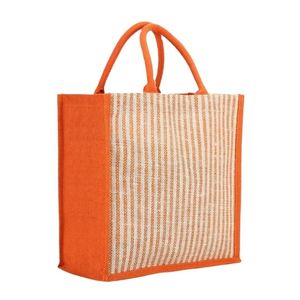Eco-Friendly Custom Reusable Jute Tote <b>Bags</b> Rope Handle ISO9001 Certified <b>Medium</b> Size-Trendy Sustainable Sublimation Shopping - Product Image 1