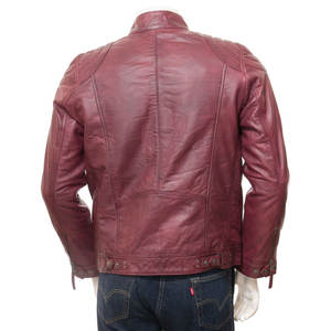 Veste d'hiver en cuir de vachette pour hommes, style street, col montant, vêtements personnalisés de haute qualité fabriqués à la main, bonne vente - Product Image 2