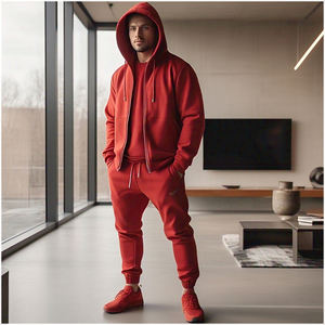 Conjunto Deportivo de Tres Piezas con Capucha para Invierno, Diseño Personalizado, Transpirable, Resistente al Viento, Ecológico, Pantalones Deportivos de Felpa, Sudadera - Product Image 1