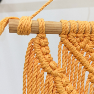 Tapiz colgante de pared de macramé bohemio tejido a mano JNC, pieza decorativa ecológica para dormitorio y salón - Product Image 3