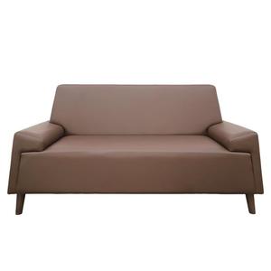 Canapé moderne minimaliste deux places en cuir PU, salon, appartement, entrepôt, design élégant et confortable, forme trapézoïdale, mousse souple - Product Image 3