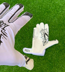 Logo personnalisé Poignée de gardien de but en cuir de qualité supérieure personnalisable en cuir et poignée confortables pour les sports de plein air - Product Image 4