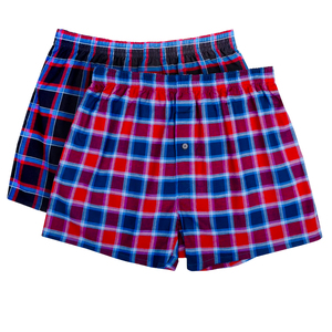 Wholesale Custom Striped <b>Boxer</b> Shorts for Men Yearn Dyed Breathable Cotton <b>Polyester</b> Material Elastic Waistband Loose Fit - Product Image 3