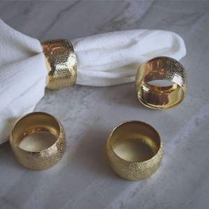 แหวนรองผ้าเช็ดปากโลหะสุดหรู อุปกรณ์ตกแต่งโต๊ะอาหารสุดคลาสสิก - Product Image 3